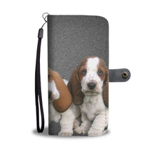 Load image into Gallery viewer, Cute Basset Hound Puppies Print Wallet Case-Free Shipping