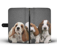 Load image into Gallery viewer, Cute Basset Hound Puppies Print Wallet Case-Free Shipping