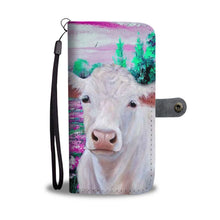 Load image into Gallery viewer, Charolais Cattle (Cow) Print Wallet Case-Free Shipping