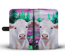 Load image into Gallery viewer, Charolais Cattle (Cow) Print Wallet Case-Free Shipping
