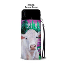 Load image into Gallery viewer, Charolais Cattle (Cow) Print Wallet Case-Free Shipping