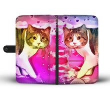 Load image into Gallery viewer, Cute Manx Cat Print Wallet Case-Free Shipping