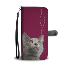 Load image into Gallery viewer, Chartreux Cat Print Wallet Case-Free Shipping