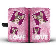 Load image into Gallery viewer, Chihuahua Dog with Love Print Wallet Case-Free Shipping