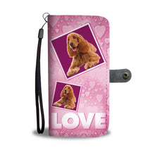 Load image into Gallery viewer, Cocker Spaniel Dog with Love Print Wallet Case-Free Shipping