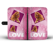 Load image into Gallery viewer, Cocker Spaniel Dog with Love Print Wallet Case-Free Shipping