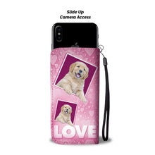 Load image into Gallery viewer, Cute Golden Retriever puppy with Love Print Wallet Case-Free Shipping