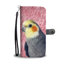 Load image into Gallery viewer, Cockatiel Parrot Print Wallet Case-Free Shipping