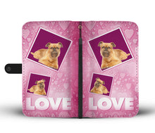 Load image into Gallery viewer, Brussels Griffon Dog with Love Print Wallet Case-Free Shipping