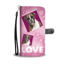Load image into Gallery viewer, Boxer Dog with Love Print Wallet Case-Free Shipping