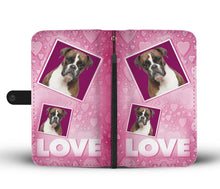 Load image into Gallery viewer, Boxer Dog with Love Print Wallet Case-Free Shipping