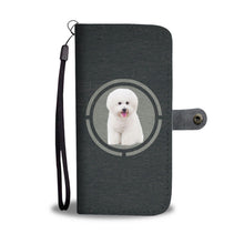 Load image into Gallery viewer, Cute Bichon Frise Dog In Circle Print Wallet Case-Free Shipping