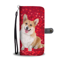 Load image into Gallery viewer, Cardigan Welsh Corgi Dog On Hearts Print Wallet Case-Free Shipping