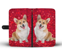 Load image into Gallery viewer, Cardigan Welsh Corgi Dog On Hearts Print Wallet Case-Free Shipping