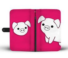 Load image into Gallery viewer, Cute Large White pig Print Wallet Case-Free Shipping