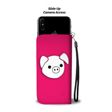 Load image into Gallery viewer, Cute Large White pig Print Wallet Case-Free Shipping
