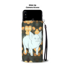 Load image into Gallery viewer, Cute Middle White Pig with slide lights Print Wallet Case-Free Shipping