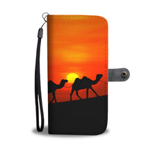 Load image into Gallery viewer, Camel In Desert Print Wallet Case- Free Shipping