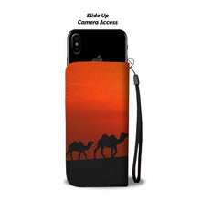 Load image into Gallery viewer, Camel In Desert Print Wallet Case- Free Shipping