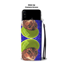 Load image into Gallery viewer, Abyssinian Cat On Hearts Print Wallet Case-Free Shipping
