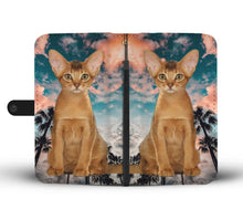 Load image into Gallery viewer, Cute Abyssinian Cat Print Wallet Case- Free Shipping