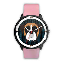 Load image into Gallery viewer, Boxer Dog On Black Print Wrist watch - Free Shipping