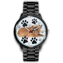 Load image into Gallery viewer, Brussels Griffon Dog Paws Print Wrist watch - Free Shipping