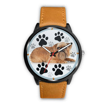 Load image into Gallery viewer, Brussels Griffon Dog Paws Print Wrist watch - Free Shipping