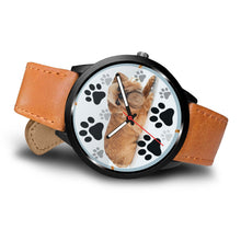 Load image into Gallery viewer, Brussels Griffon Dog Paws Print Wrist watch - Free Shipping