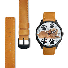 Load image into Gallery viewer, Brussels Griffon Dog Paws Print Wrist watch - Free Shipping