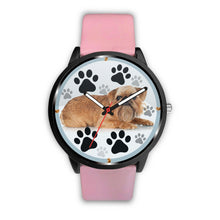 Load image into Gallery viewer, Brussels Griffon Dog Paws Print Wrist watch - Free Shipping