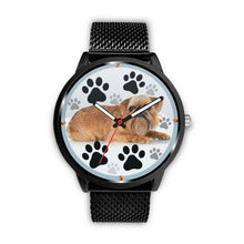 Load image into Gallery viewer, Brussels Griffon Dog Paws Print Wrist watch - Free Shipping