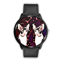 Load image into Gallery viewer, Cornish Rex Cat With Love Print Wrist Watch-Free Shipping