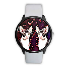 Load image into Gallery viewer, Cornish Rex Cat With Love Print Wrist Watch-Free Shipping