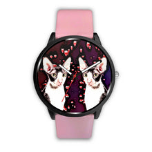 Load image into Gallery viewer, Cornish Rex Cat With Love Print Wrist Watch-Free Shipping
