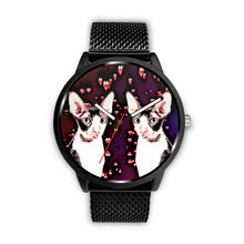 Load image into Gallery viewer, Cornish Rex Cat With Love Print Wrist Watch-Free Shipping