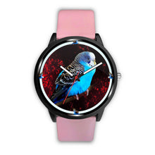 Load image into Gallery viewer, Budgerigar (Blue Budgie) Parrot Print Wrist watch - Free Shipping