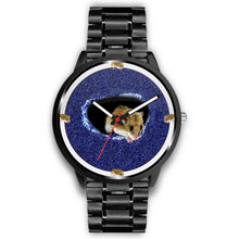 Load image into Gallery viewer, Chinese Hamster On Denim Print Wrist watch - Free Shipping