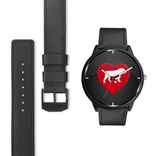 Load image into Gallery viewer, Bulldog With Heart Print Wrist Watch- Free Shipping