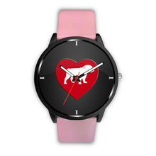 Load image into Gallery viewer, Bulldog With Heart Print Wrist Watch- Free Shipping