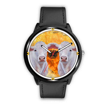 Load image into Gallery viewer, Charolais Cattle Print Wrist watch - Free Shipping