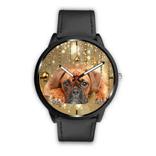 Load image into Gallery viewer, Boxer Dog Golden Print Wrist Watch- Free Shipping