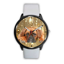 Load image into Gallery viewer, Boxer Dog Golden Print Wrist Watch- Free Shipping