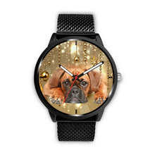 Load image into Gallery viewer, Boxer Dog Golden Print Wrist Watch- Free Shipping