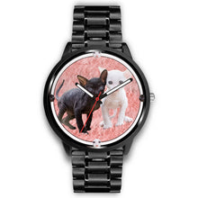 Load image into Gallery viewer, Cornish Rex Cat On Pink Print Wrist Watch - Free Shipping