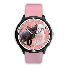 Load image into Gallery viewer, Cornish Rex Cat On Pink Print Wrist Watch - Free Shipping