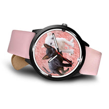 Load image into Gallery viewer, Cornish Rex Cat On Pink Print Wrist Watch - Free Shipping