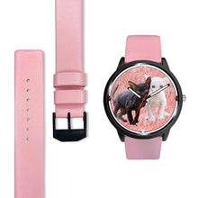 Load image into Gallery viewer, Cornish Rex Cat On Pink Print Wrist Watch - Free Shipping