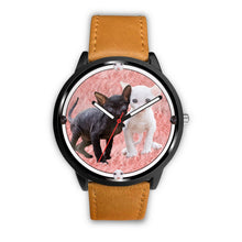 Load image into Gallery viewer, Cornish Rex Cat On Pink Print Wrist Watch - Free Shipping