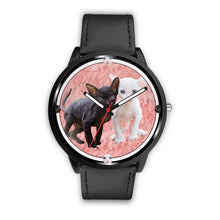 Load image into Gallery viewer, Cornish Rex Cat On Pink Print Wrist Watch - Free Shipping